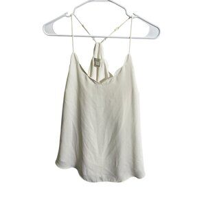 J.Crew‎ Womens Ivory Strappy Tank Top Size 4 Adjustable Lightweight